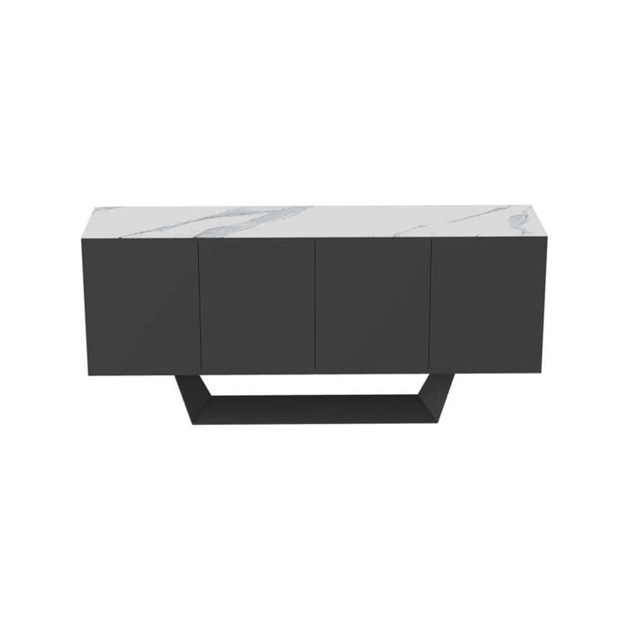 Raimon Furniture Arianna Modern Sideboard Buffet Unit Storage Cabinet Ceramic - Marmo / Black