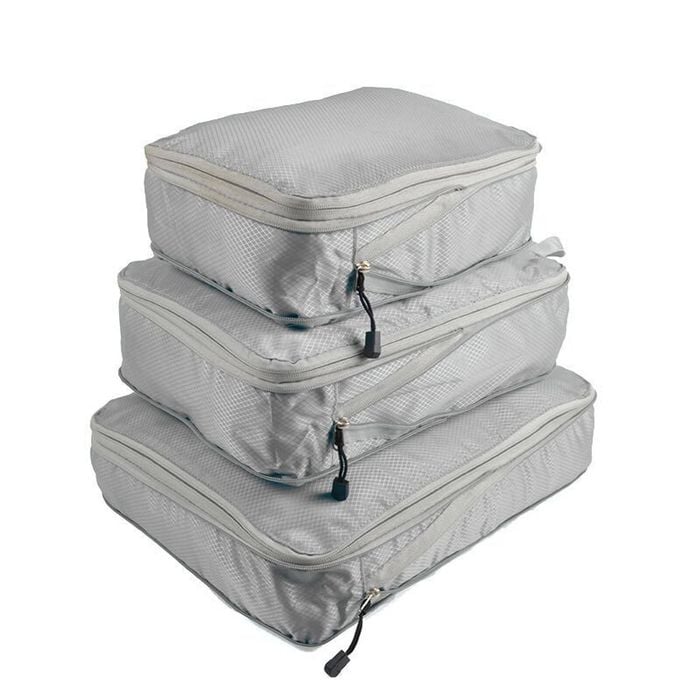 Catzon 3 Set Expandable Compression Packing Cubes for Travel-Grey