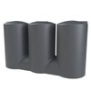 Melro Tanks 3000L Metal Grey Slimline 3007 Squat Poly Water Tank