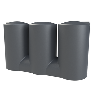 Melro Tanks 3000L Metal Grey Slimline 3007 Squat Poly Water Tank