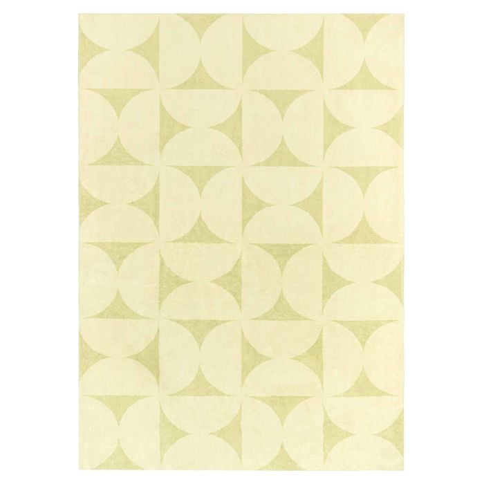 Loopsie-290cm X 200cm-frogmore Pistachio And Cream Geometric Washable Rug