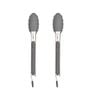 2pc Ladelle Craft Grey Speckled Silicone Tongs Cooking/serving Utensil