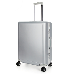 SUISSEWIN 24″ Aluminium Check-In Suitcase 70L SN7613B Silver