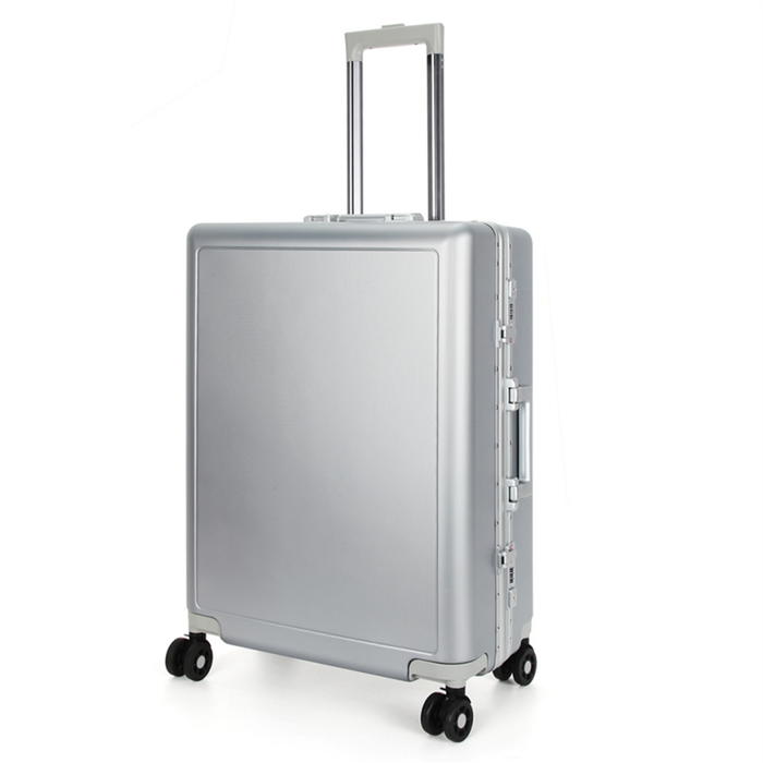 SUISSEWIN 24″ Aluminium Check-In Suitcase 70L SN7613B Silver