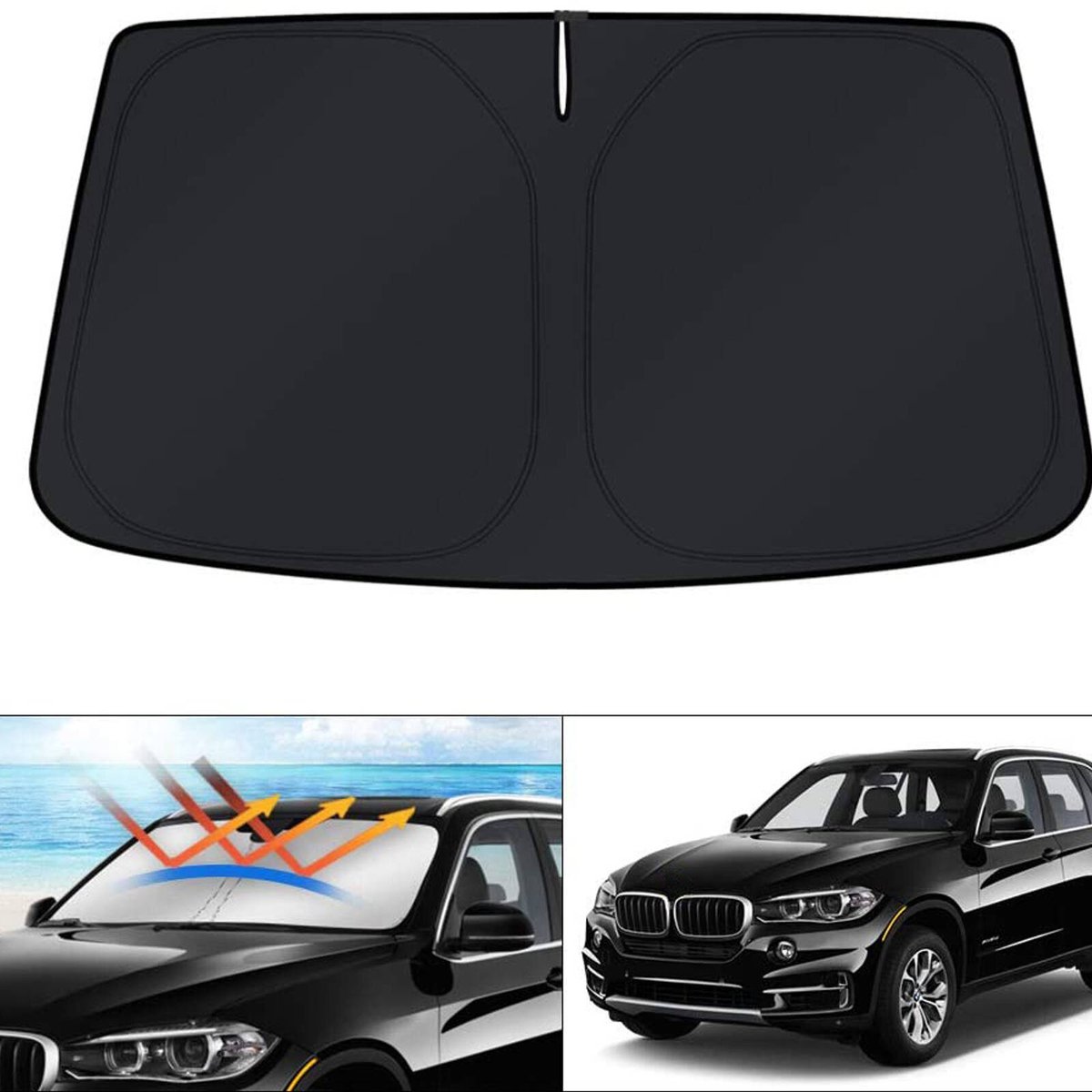 Windshield Sun Shade for BMW X5 SUV 2014-2018 Blocks UV Rays Visor ...