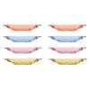 2x 4pc Porto Soda Lime Glass Banana Split Dishes 150ml Citron, Ruby, Sky, Rose