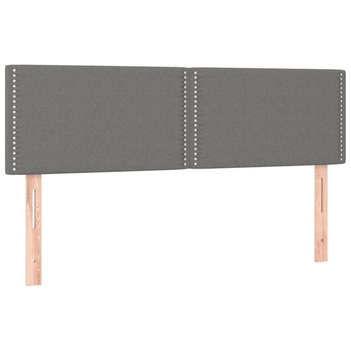 vidaXL Headboards Bedroom Furniture Wall Bed Header 2 pcs Dark Grey 72 cm Fabric