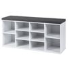 Costway Shoe Cabinet Bench Storage Rack Organizer Shelf White