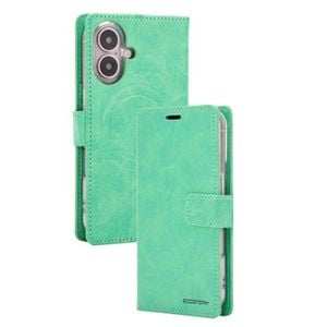 Goospery Bluemoon Diary for iPhone 16 Plus - Mint, With Magsafe