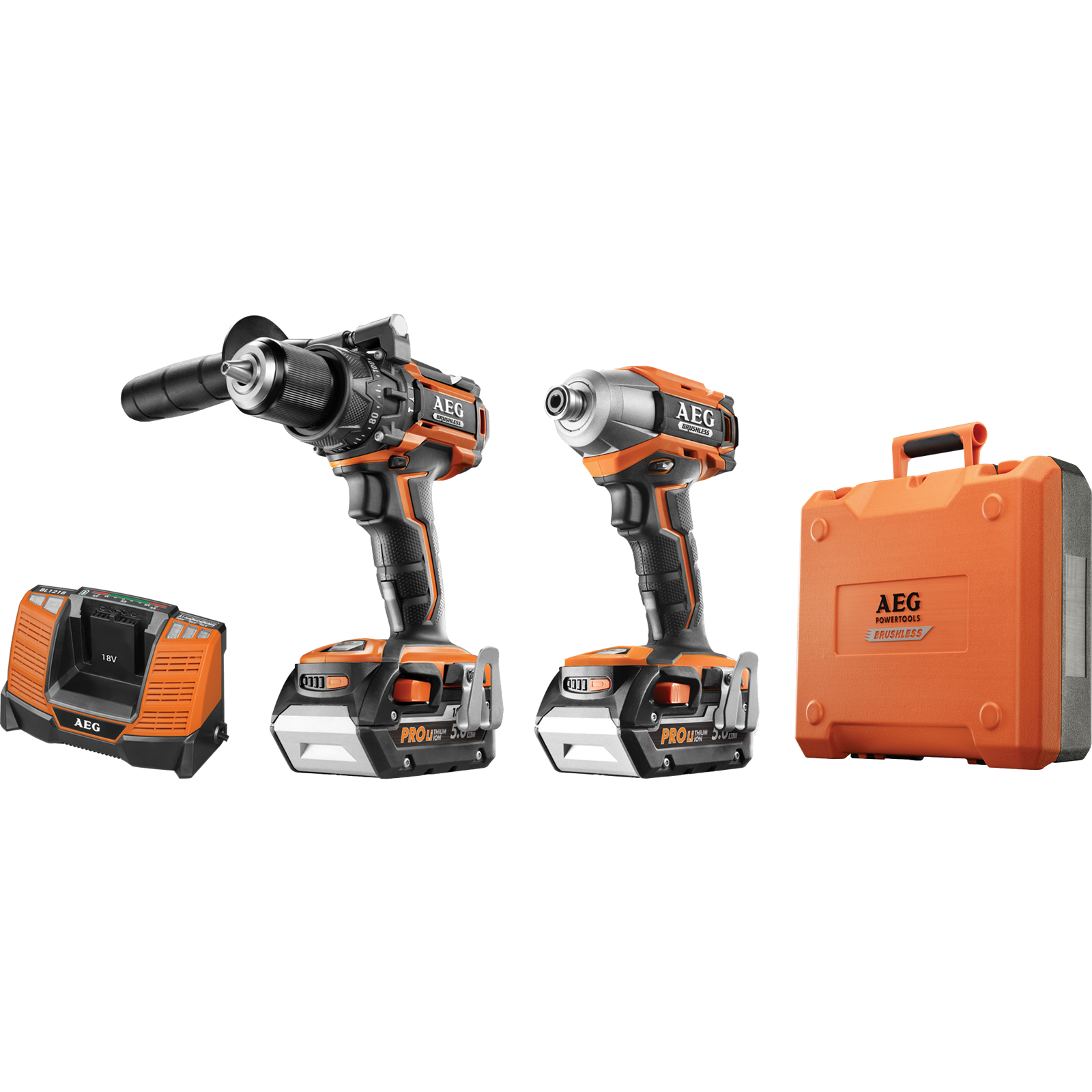 AEG 18V 5.0Ah 2 Piece Brushless Combo Kit product image