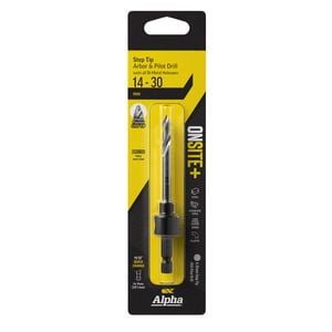 Alpha Onsite+ 14-30mm Step Tip Arbor & Pilot Drill to suit Bi-Metal Holesaws