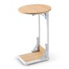 ZUNI C-Shaped End Table Foldable Side Coffee Table for Living Room Natural