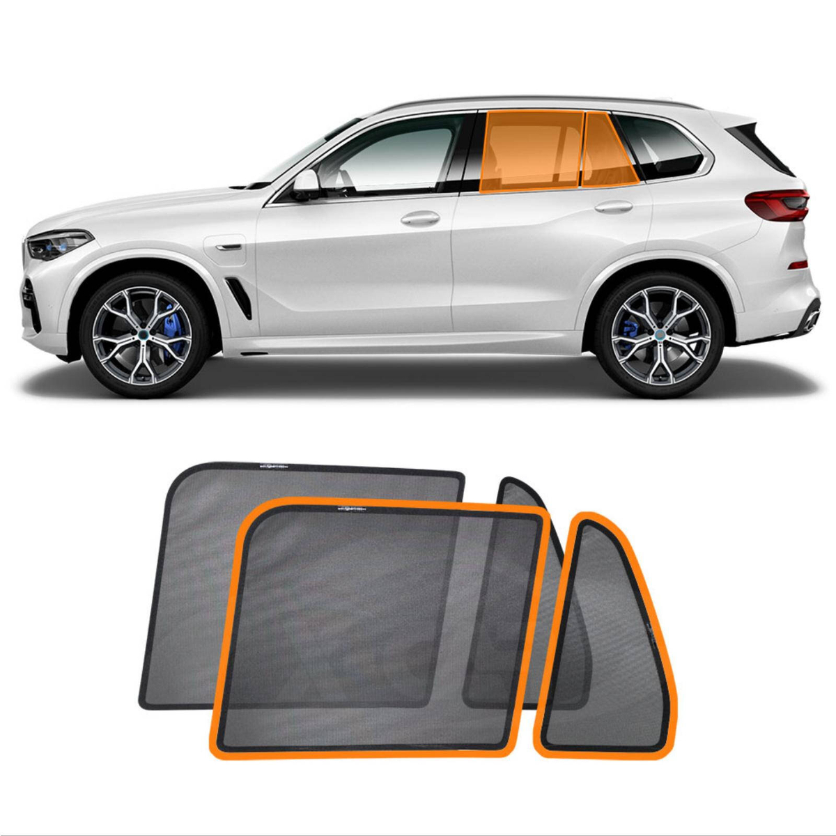 Rear Window Sun Shade for BMW X5 2018-Onwards Car Sun Blind Mesh ...
