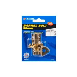 Zenith Barrel Bolt 38mm Polished Brass