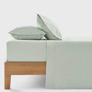Dreamaker 300TC Cotton Percale Sheet Set Sage Super King Bed