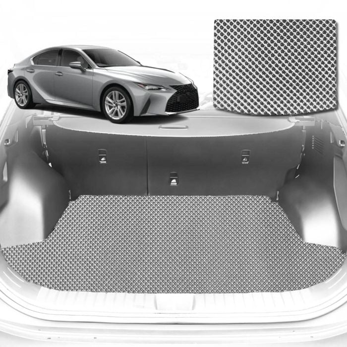 6D Diamond Car Boot Mat for Lexus IS 30R, 31R2013-2021-Cargo Mat-Grey-Outback GT