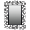 Best World 107cm X 81cm Black Luxury Iron Frame Rectangular Mirror