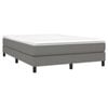 vidaXL Bed Frame without Mattress Dark Grey Queen Fabric