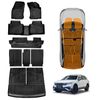 3d Floor Mats Boot Liners Set For Volkswagen Vw Tiguan Allspace 7 Seater 2018-2024 All Weather Heavy Duty Cargo Kick Back
