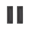 Delf 150mm Matte Black Square Flush Pull - 2 Pack