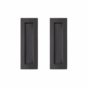 Delf 150mm Matte Black Square Flush Pull - 2 Pack