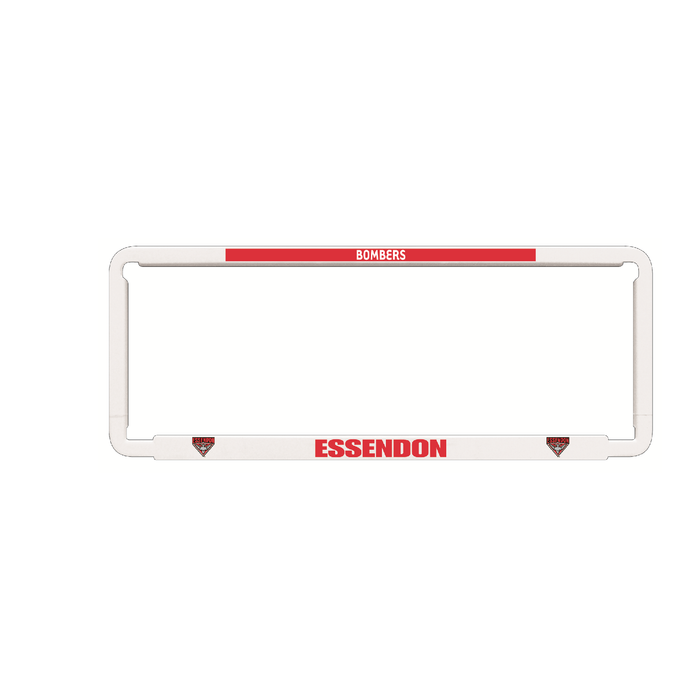 1x OFFICIAL AFL ESSENDON BOMBERS Car Number Plate Frame Cover Surround