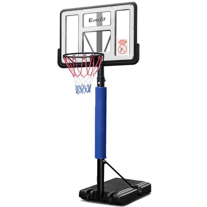 Everfit 3.05M Basketball Hoop Stand System Portable Height Adjustable Net Ring Blue