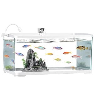 Advwin 50L Complete Fish Aquarium Starter Kit with LED Light Filter Pump Accessories