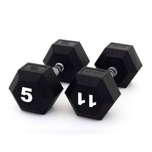 Smai The Yard - Rubber Hex Dumbbell 5kg (pair) -
