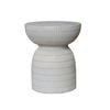 Modern Furniture ROCCO 44cm Indoor & Outdoor Side Table Stool - White Concrete