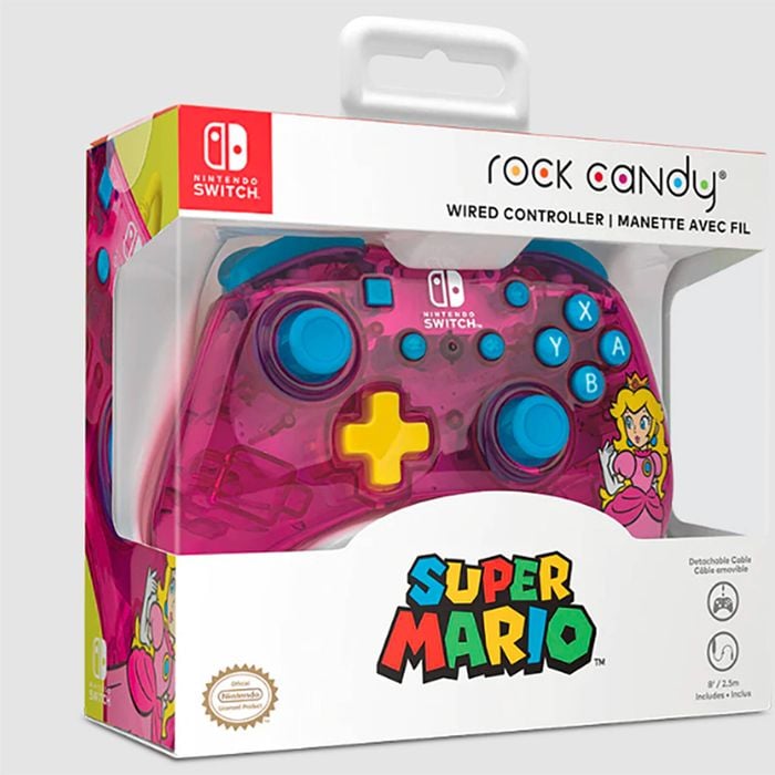 PDP Gaming Rock Candy Wired Nintendo Switch Controller Bubblegum
