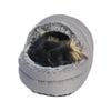 Rosewood 24x21cm  Plush Lining Two-Way Ferrets/Ginea Pigs Hooded Pet Bed Grey