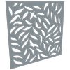 ProtectorAl 300-1200 x 300-1200mm Silver Brushed/Gloss White Large Leaf Unframed Composite Deco Panel