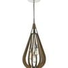 CLA Lighting Bonito Rustic Tear Drop Pendant Light Medium Taupe Wood