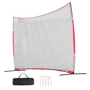 VEVOR 507x312cm Barricade Backstop Net Red Portable Practice Equipment with Carry Bag
