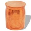 vidaXL Hammered Side Table Aluminium Brass Colour Living Room Stool Furniture