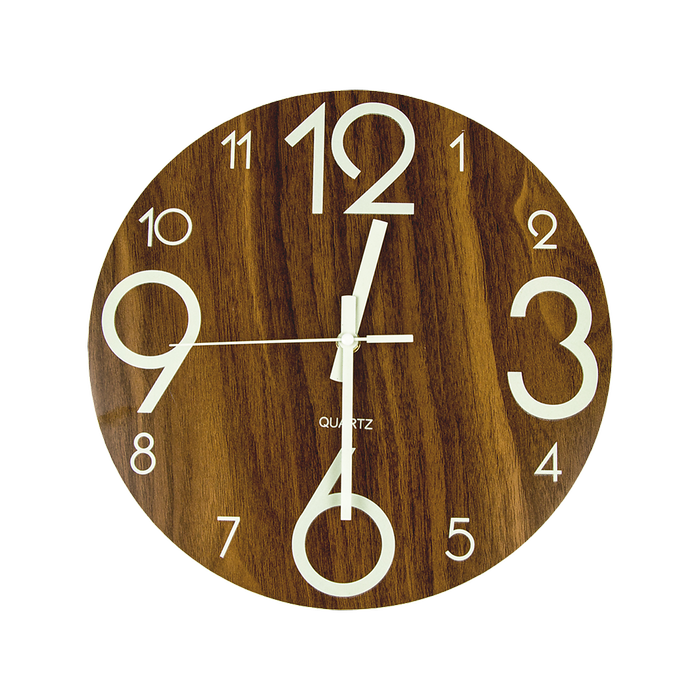 30cm Glow In Dark Non-ticking Wall Clock