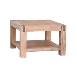 Lamp Table  Solid Acacia Wooden Frame Oak Color