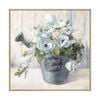 Artey | Garden Blooms II Blue - Framed Canvas - Natural Frame - 100 x 100cm