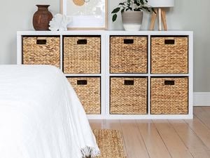 Cube storage - Framed art - Lamp - Bedroom - Medium