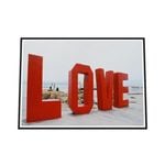 Galrie Stunning Love on the Water Fine Art Photography Poster, Black Frame, 70 x 100cm (28 x 40inch)