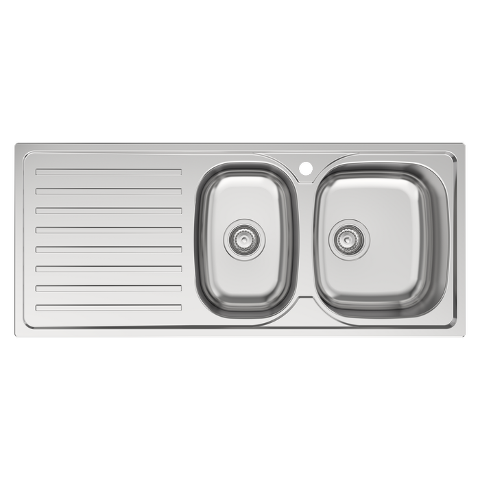  Estilo 1 And 3/4 RH Bowl Topmount Sink With Drainer