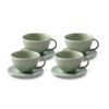 Salt & Pepper Riley Teacups & Saucers 360mL - Set of 4