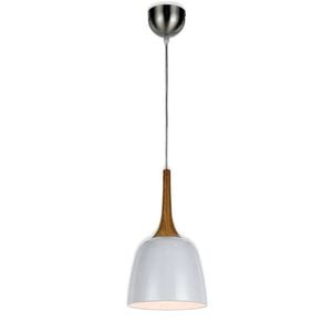 Telbix Polk Modern Pendant Hanging Lamp Light Metal White Oak Nickel