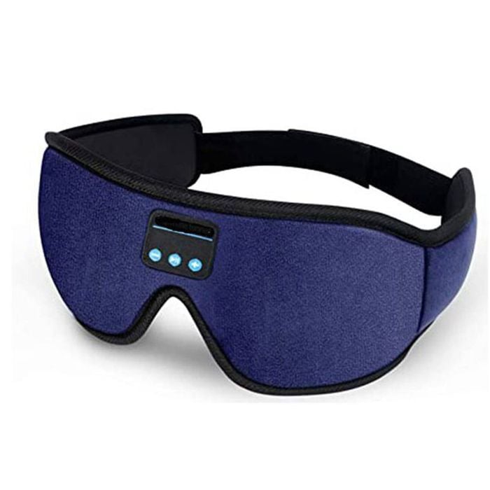 Catzon Sleep Headphones Bluetooth 5.0 3d Eye Mask Hands Free For Travel-blue