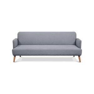 Brianna 3 Seater Sofa Bed Fabric Uplholstered Lounge Couch - Light Grey