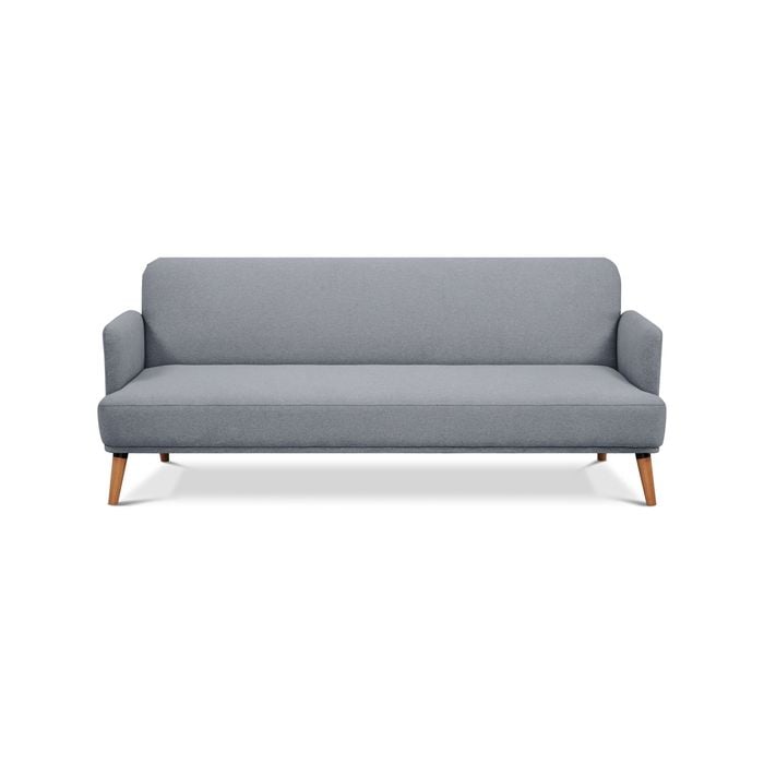 Brianna 3 Seater Sofa Bed Fabric Uplholstered Lounge Couch - Light Grey