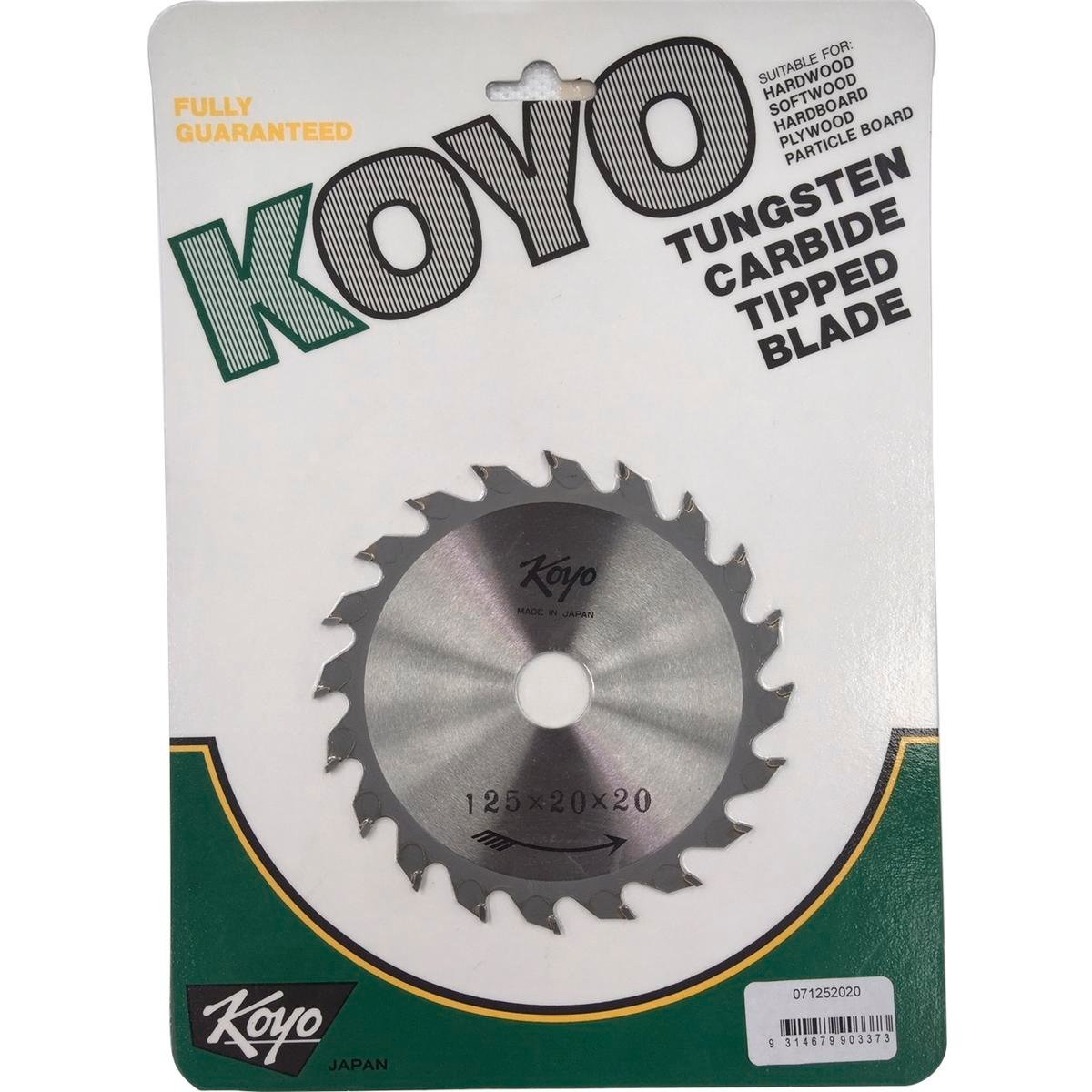Koyo 125mm 20T 20mm Bore Circular Saw Blade For Timber Cutting Bunnings Australia