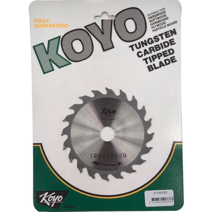 Koyo 125mm 20T 20mm Bore Circular Saw Blade For Timber Cutting