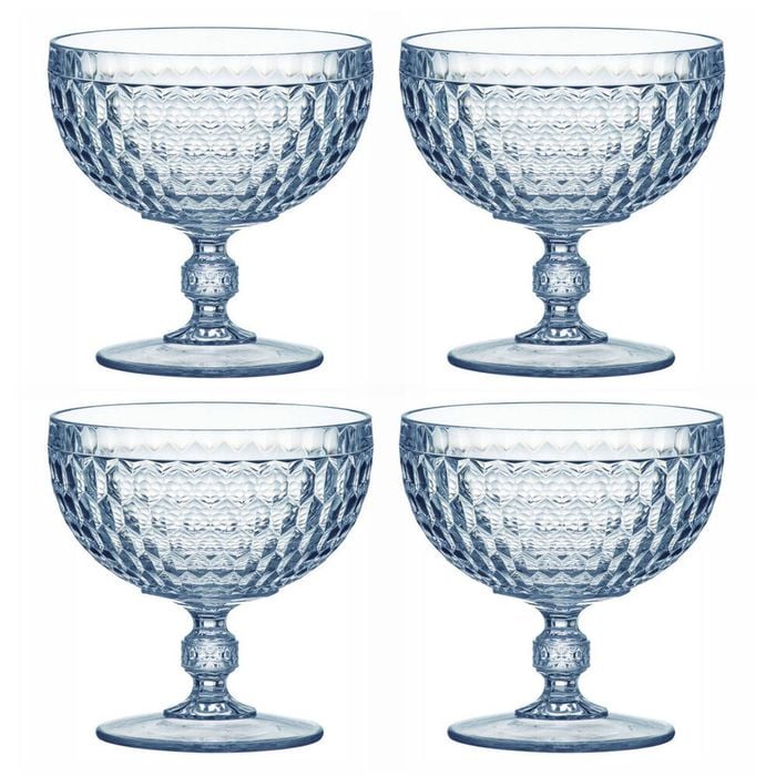 4PK Tate Round 450ml/12cm Acrylic Dessert Bowl Serving Dish - Sky